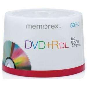  Memorex 8X 8.5GB DVD+R Double Layer DL Media 50 Pack in 