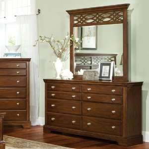  Standard Furniture Woodmont Dresser and Mirror Set in 