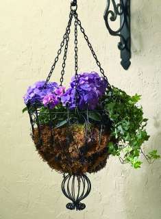Iron Victorian Style Hanging Garden Flower Basket  