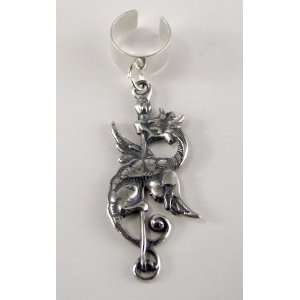    Sterling Silver Griffin Ear Cuff The Silver Dragon Jewelry