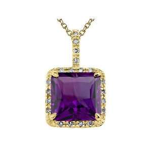   Genuine Amethyst Pendant by Effy Collection® in 14 kt Yellow Gold