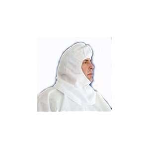 Keystone Premier Plus Disposable Hoods, Elastic Face, White, 25/Pack 