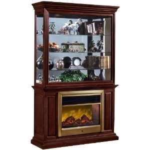   Radiance I Cherry Curio Cabinet and Electric Fireplace