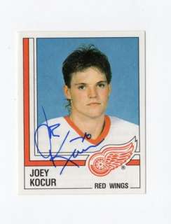 1987 88 Panini Stickers Autograph Joey Kocur #251  