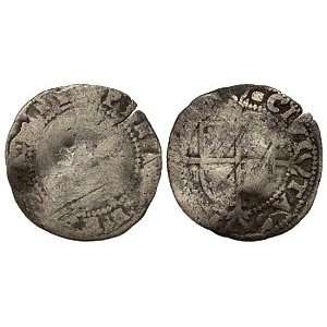  England, Elizabeth I, 1558   1603; Silver Halfgroat Toys 