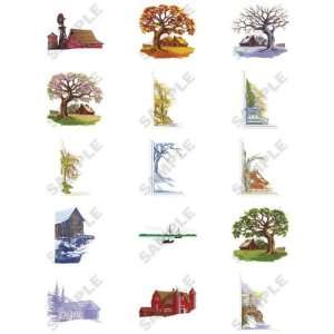Scenic Embroidery Designs by Balboa Threadworks on Multi Format CD ROM 