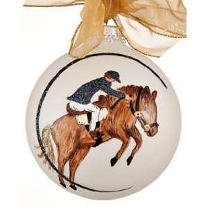  Male Equestrian Christmas Ornament
