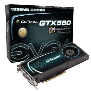 EVGA GeForce GTX 580 Superclocked 1536 MB GDDR5 PCI Express 2.0 2DVI 