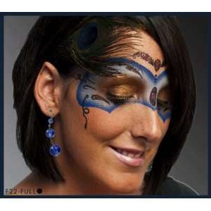    Mardi Gra Mask Stencil Airbrush Makeup Face Template Beauty