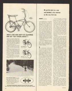 1964 Print Ad Huffy of California Bike Snow Wolf Trees  