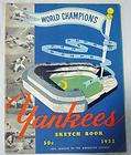 NEW YORK YANKEES AUTHENTIC OFFICIAL 1952 SKETCH BOOK PROGRAM YEARBOOK