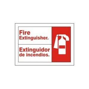 FIRE EXTINGUISHER (BILINGUAL SPANISH) Sign   10 x 14 .040 Aluminum