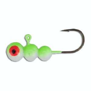  Lindy Ice Worm Jigs Size 8; Color Chart. Green Glow (30 