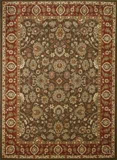 Area RUGs 8x11 BROWN kashan PERSIAN ORIENTAL carpet  