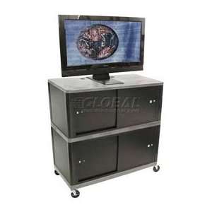  Luxor Gray Plasma & Flat Panel Monitor 3 Shelf Security 
