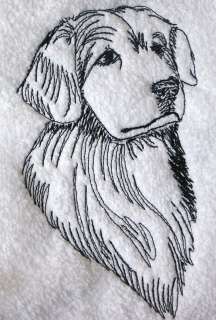 Golden Retriever dog TOWEL Pen and Ink Art personalize  