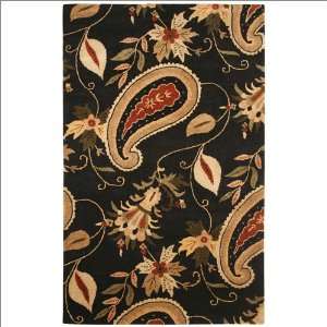   Round Rizzy Rugs Destiny DT 920 Black Floral Rug
