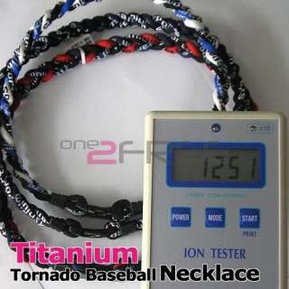 Power Titanium Tornado Baseball Necklace Balance Body  