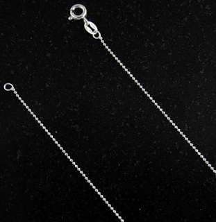   Bead Ball 1mm Necklace Chain Solid Italy Italian Dog Tag Jewelry