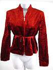 Peterman Company Red Romatic Edwardian Fitted Velvet Jacket Sz 6 