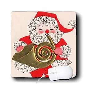   Christmas   Santa Playing the French Horn   Mouse Pads Electronics
