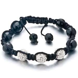   Disco Ball Friendship Bracelets Adjustable (white) Pugster Jewelry