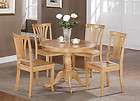 Round Oak Kitchen Table and 4 chairs in Perfect Condition, 48 