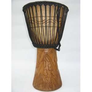  African Ghana Djembe Hand Carved Drum, 24 23,s/n 19 