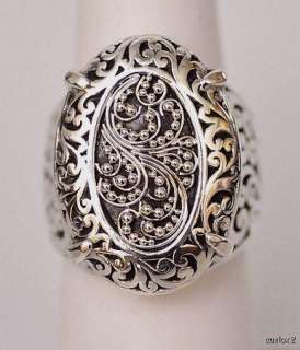 New LOIS HILL Womens Large Sterling Silver Ring Sz 8  