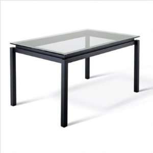   Europa Robert Dining Table Metal Finish Mat Black Furniture & Decor