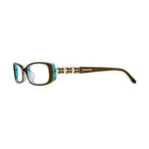  BCBG SASHA Eyeglasses Olive Laminate Frame Size 54 17 140 