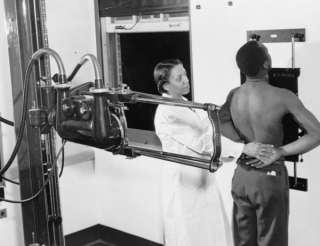 1937 photo Nurse taking a chest X ray,tuberculosis  