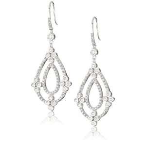  CZ by Kenneth Jay Lane Classic CZ Pave Pear Earrings 