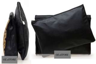 Celebrity Handbag Leather Leopard Print Clutch Bag (Handmade, Real 