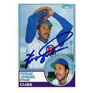  Fergie Jenkins Autographed / Signed 1983 Topps No.230 