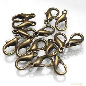 500x Antique Bronze Lobster Clasp Findings 12mm 160325  