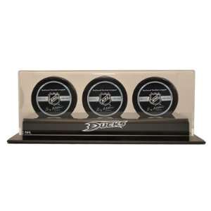   Triple Hockey Puck Display Case Team Minnesota Wild