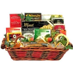Gourmet Cheese Snack Food Basket   Christmas Holiday Gift Idea  