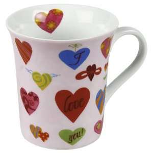  Konitz 12 Ounce I Love You Scratch off Mugs, Assorted, Set 