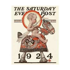 New Years Baby, 1924   Sir New Year by J.c. Leyendecker. Size 17.38 