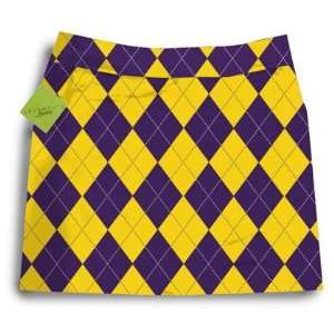 Loudmouth Golf Womens Skorts Purple & Gold   Size 8