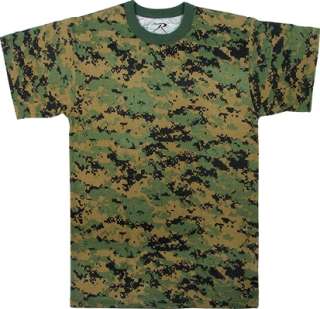 Shirt Mens Marine Woodland Digital Camo Tee USMC 613902064904  