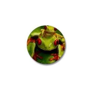  Peace Pants Red eyed tree frog Mini Button by  