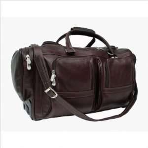  Piel 2028 Traveler Duffel Bag with Pockets on Wheels Color 