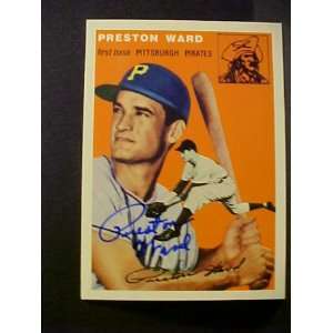 Preston Ward Pittsburgh Pirates #72 1954 Topps Archives Gold Signed 