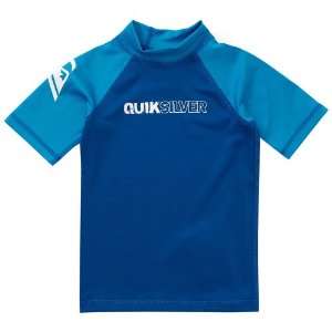  Quiksilver Outlaw Short Sleeve Rashguard Classic Blue Cyan 