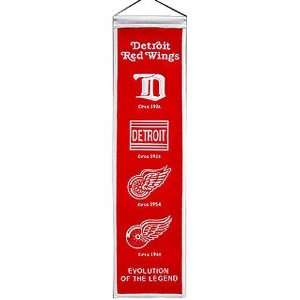  Detroit Red Wings NHL Wool 8 X 32 Heritage Banner 