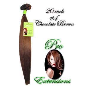  Remi Clip In Hair Extensions 20  #4 Chocolate Brown 