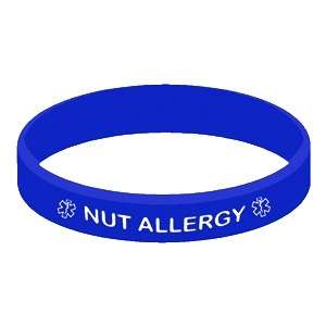 NUT ALLERGY Medical ID Wristband Bracelet  