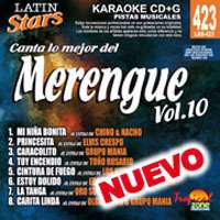 Latin Stars Karaoke CDG #423   MERENGUE Vol. 10  